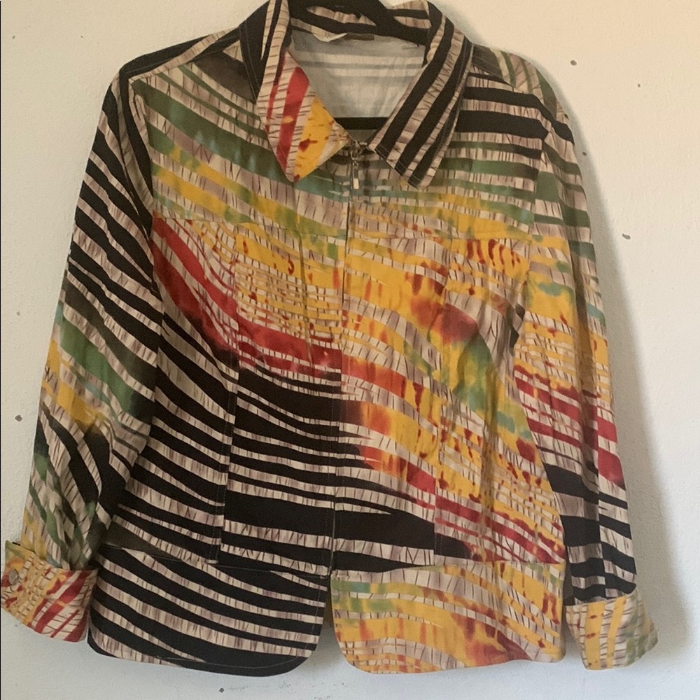 Multicolor Striped Women's Blazer